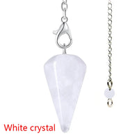 Natural Stone Quartz Agates Pendant Reiki Healing Cone Amethyst Charm Pendulum Pendants For Divination Dowsing Reiki Crystals