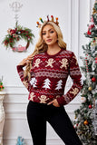 Fairyshely 2025 Autumn Winter Halloween Knitted Sweater Women Casual Print Knit Pullover Top Lady Long Sleeve O Neck Jumper