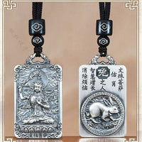 Eight Patronus Buddha Tathagata Avalokitesvara Amitabha Necklace Male Jewelry Zodiac Pendant Necklace For Women Men Amulet