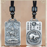 Eight Patronus Buddha Tathagata Avalokitesvara Amitabha Necklace Male Jewelry Zodiac Pendant Necklace For Women Men Amulet
