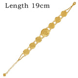 Anniyo Gold Color Money Coin Bracelet Islamic Muslim Arab Coins Bracelet for Women Men Middle Eastern Jewelry African @@