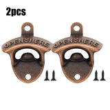Zinc Alloy Wall Bottle Opener Kitchen Bottle Opener Retro Alloy Wall Mounted with Screws Party Antique Beer Bottle Opener