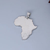 2pcs No Fade Africa Map Charms Stainless Steel Pendant for Jewelry Making Necklace Keychain Rune Eye of Horus Talisman DIY Craft