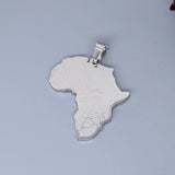 2pcs No Fade Africa Map Charms Stainless Steel Pendant for Jewelry Making Necklace Keychain Rune Eye of Horus Talisman DIY Craft