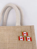 Enamel Canada Flag Lapel Pin - Maple Leaf Patriotic Badge for Suit Blazer - Waving Canadian Flag Pins Bulk Souvenir