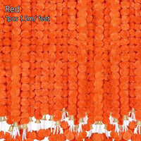 Long Strands Artificial Marigold Garland Pooja Diwali Fiesta Indian Décor Pooja Marigold Flowers Pooja Wedding Events Decor