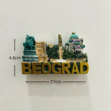 Serbia 3D Fridge Magnets Tourism Souvenir Resin Refrigerator Magnets Sticker Collection Handicraft Gift Home Decoration Articles