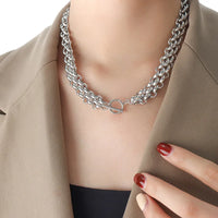 Stainless Steel Crawler Necklace Bracelet For Women 18k Gold Plated Imitation Pearl Tassel Charm Women's Necklaces Bracelets Set