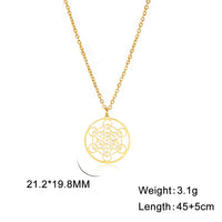 Skyrim Stainless Steel Angel Seal Archangel Metatron Cube Necklace Women Men Sacred Geometry Amulet Religious Spiritual Jewelry