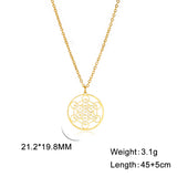 Skyrim Stainless Steel Angel Seal Archangel Metatron Cube Necklace Women Men Sacred Geometry Amulet Religious Spiritual Jewelry