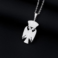 2024 new fashion stainless steel Republic of Serbia eagle pendant necklace temperament everything collarbone chain birthday anni