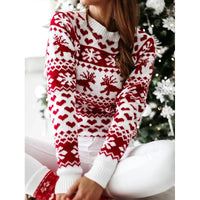 Winter 2025 Women's Christmas Sweater Soft Cute Xmas Look Knitwear Long Sleeve O Neck Jumpers Top Streetwear Y2K Style Pullovers