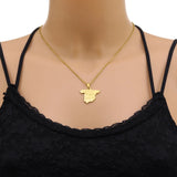 2024 New fashion stainless steel Spanish map pendant necklace for men and women geometric titanium steel pendant national style