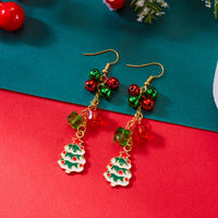 Trendy Christmas Asymmetrical Santa Claus Snowman Snowflake Dangle Earrings for Women Xmas Tree Earring Girls New Year Jewelry