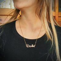 Personalized Box Chain Name Necklace Optional Font Fashion Custom Nameplate Necklace Stainless Steel Women Clavicle Jewelry
