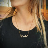 Personalized Box Chain Name Necklace Optional Font Fashion Custom Nameplate Necklace Stainless Steel Women Clavicle Jewelry