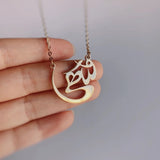 Customized logo necklace with personalized cutting of any logo/shape/icon/pattern necklace as a gift for friends