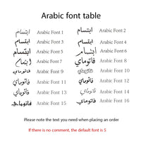 Sabr Tawaka Arabic Cuff Stainless Steel Customized Multi-Name Skeleton Bracelet Adjustable Islamic Jewelry Gift For Family