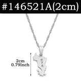 Anniyo Small Mayotte Pendant Necklaces for Women Girls Mamoudzou Mahore Jewelry #146521