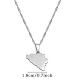 Anniyo 1.8CM Small Size Bosnia and Herzegovina Map Pendant Necklaces Women Girls Charm Bosna Hercegovina Maps Jewelry #147021