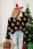 ZEKYE Christmas Sweater Woman Women's Clothing Winter Women's Sweater Women's Dress Long Sleeve Red Sweater Pull Y2k Pullover