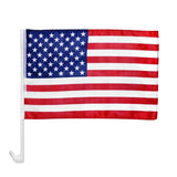 aerxemrbrae 30x45cm  American car flag 12x18inch USA window flag bearer standard-bearer waving flags with plastic flagpole
