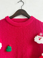 Handmade Decorative Christmas Sweaters Women Fashion Cute O Neck Long Sleeve Knitted Pullover Sweater Female Autumn Winter New