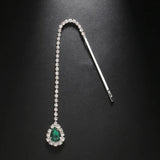 Stonefans Green Pendant Hairpin Hair Wedding Jewelry for Women Girl Head Accessories 1920s Bridesmaid Y2k Crystal Free Shipping