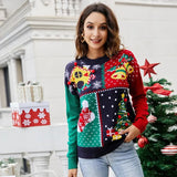 Christmas Sweater Women's Socks Christmas Tree Autumn/Winter New Round Neck Long Sleeve Loose Knitted Sweater 2024 Y2k Cloting