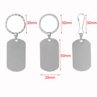 Custom Laser Engrave Photo Text Tag Key Chain Stainless Steel Personalized Name Date Key Ring  Anniversary Gift Daily Jewellery