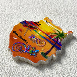 Gran Canaria Island, cultural and creative tourist souvenirs by the sea, sunset, gecko 3d home decoration refrigerator magnets