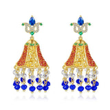 Gypsy Jewelry Retro Ethnic Indian Jhumka Crystal Small Bells Beads Drop Tassel Earrings Women Bohemian Statement Jhumki Tribal