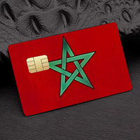 Morocco Map Flag  Card Stickers  Holographic Sticker Film Skin Cover for Credit Debit Card