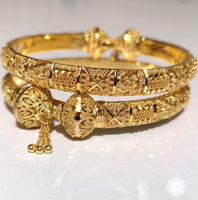 Luxury Dubai 24k Real Gold Plated Women's Bracelet Designer Copper Charm Bangles Indian Jewelry Accessories Gifts Trends 2025