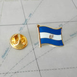 Salvador National Flag Lapel Pins Crystal Epoxy Metal Enamel Badge Paint Brooch Souvenir Suit  Personality  Commemorative Gifts