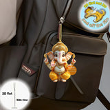 Cute Garnesh Pendant Keychain Retro Ganish 2D Flat Acrylic Ornament Charm Hanging Decoration for Car Bag Festive Home Party Gift