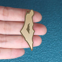 New Palestine Israel map Stainless steel accessories accessories high sense neutral fashion pendant