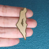New Palestine Israel map Stainless steel accessories accessories high sense neutral fashion pendant