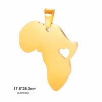 EUEAVAN 1pc Africa Berbers Symbol Map Stainless Steel Pendant for Necklace African Kabyle Berber Jewelry Making Supplies DIY
