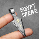 Eye of Horus Spearhead Men Necklaces With Pendant Stainless Steel Jewelry For Male Women Punk HipHop Accessories Gifts Wholesale