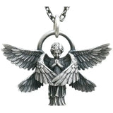 Retro Gothic Mysterious Demon Angel Wings Pendant Necklace Men's Punk Hip Hop Trendy Cool Jewelry Boy Gift