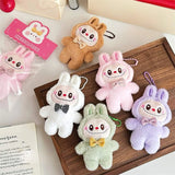 Cute Rabbit Plush Doll Keychain Versatile Trendy Doll Bag Pendant Girl Kawaii Keychain Decoration Birthday Holiday Gift