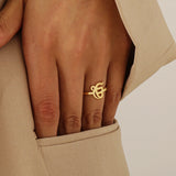 Sikhism Punjabi Special Symbol Ring 18K Stainless Steel Jewelry Personalized Jewelry Religious Memorial Jewelry Holiday Gift