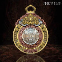Vajra Heart Series Nine Palaces Bagua Brand Pendant Men's Copper Handle Parts Tibetan Rotable Jewelry Necklace Accessories