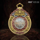 Vajra Heart Series Nine Palaces Bagua Brand Pendant Men's Copper Handle Parts Tibetan Rotable Jewelry Necklace Accessories