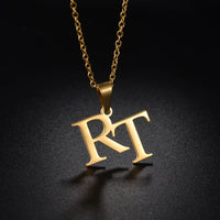 New Romantic Customized Letters Pendant Necklaces for Women Men Stainless Steel Jewelry Personalized Couple Valentine's Day Gift