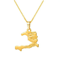 Multiple Countries Map Pendant Necklaces for Woman Man Gold Color IN USA HT ML MU CM PL UAE Africa CZ Map Unisex Jewelry Gift