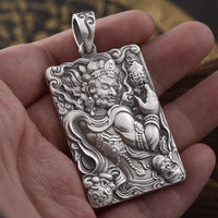 Personality Acalanatha Buddha Pendant Men Jewelry Retro 925 Silver Chain Necklace Male Amult Neck Accessories For Boyfriend Gift