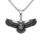 Domineering Flying Eagle Animal Pendant Necklace Men's Fashion Rap Cool Trendy Party Jewelry