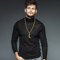 Dropshipping Stainless Steel Dragon Head Pendant Necklace Wolf Tooth Amulets And Talismans Cool Necklace For Women And Men